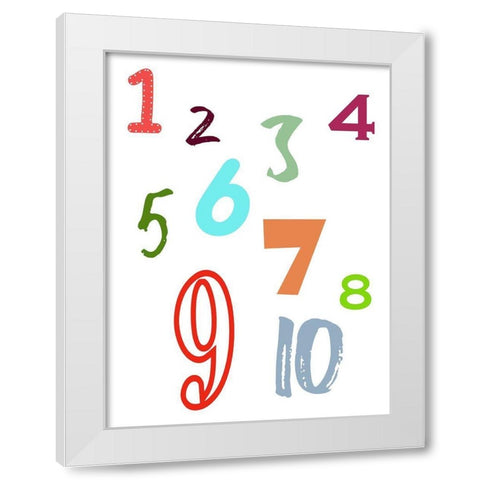 123 White Modern Wood Framed Art Print by Phillip, Jamie