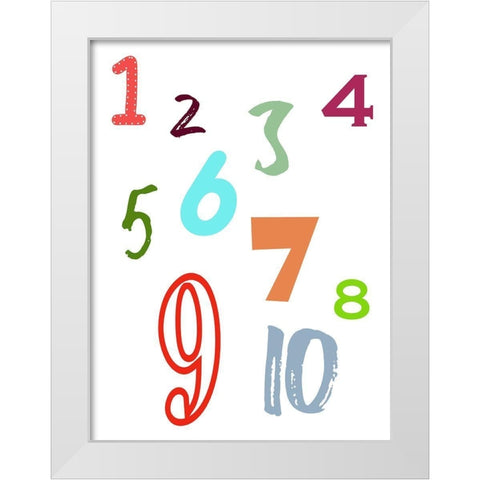 123 White Modern Wood Framed Art Print by Phillip, Jamie