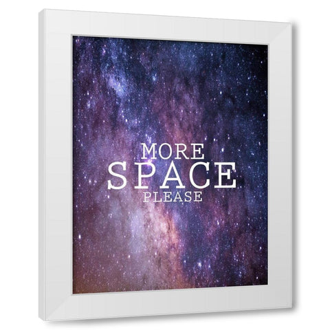 More Space Please White Modern Wood Framed Art Print by Phillip, Jamie