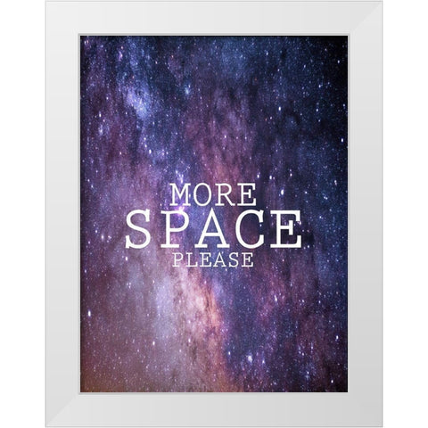 More Space Please White Modern Wood Framed Art Print by Phillip, Jamie