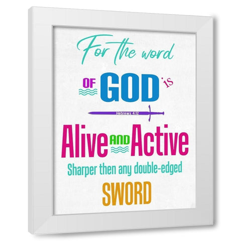 Hebrews White Modern Wood Framed Art Print by Phillip, Jamie