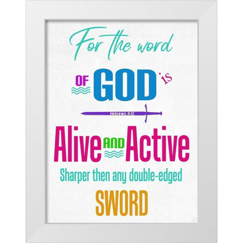 Hebrews White Modern Wood Framed Art Print by Phillip, Jamie