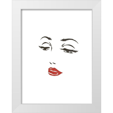 Beauty Queen 3 White Modern Wood Framed Art Print by Phillip, Jamie