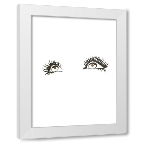 Beauty Queen 4 White Modern Wood Framed Art Print by Phillip, Jamie