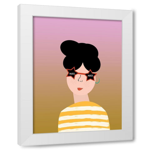 Isabella White Modern Wood Framed Art Print by Phillip, Jamie