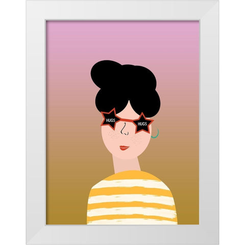 Isabella White Modern Wood Framed Art Print by Phillip, Jamie