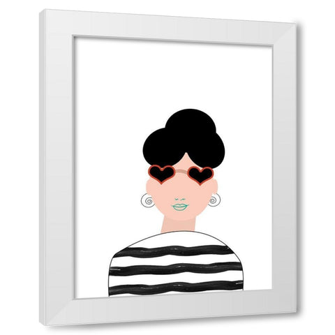 Pretty Woman 3 White Modern Wood Framed Art Print by Phillip, Jamie