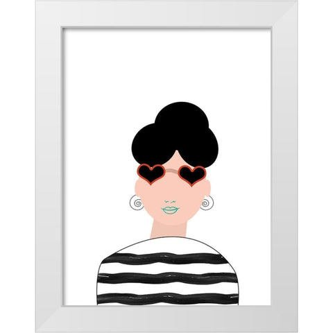 Pretty Woman 3 White Modern Wood Framed Art Print by Phillip, Jamie