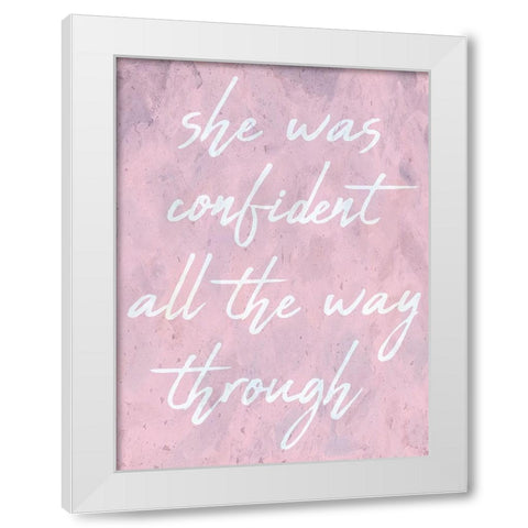 Confidence White Modern Wood Framed Art Print by Phillip, Jamie