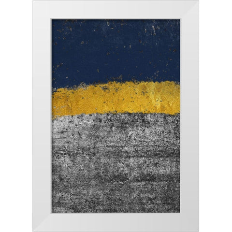 Golden Imdigo White Modern Wood Framed Art Print by Phillip, Jamie