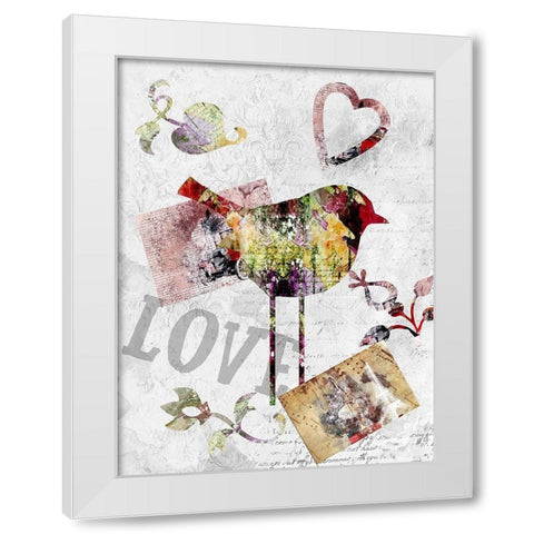 Tall Bird White Modern Wood Framed Art Print by Phillip, Jamie