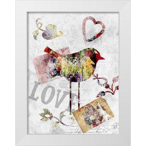 Tall Bird White Modern Wood Framed Art Print by Phillip, Jamie