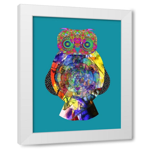 Owl White Modern Wood Framed Art Print by Phillip, Jamie