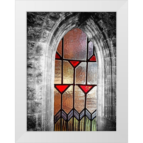 Window View White Modern Wood Framed Art Print by Phillip, Jamie