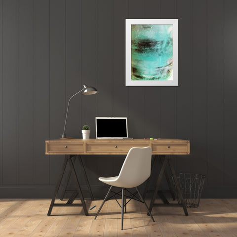 Aqua Cream White Modern Wood Framed Art Print by Phillip, Jamie