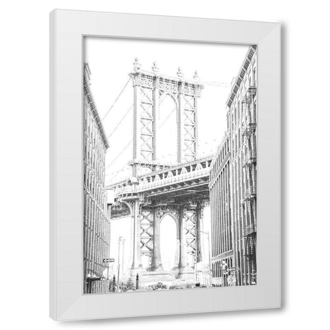 Big Apple White Modern Wood Framed Art Print by Phillip, Jamie
