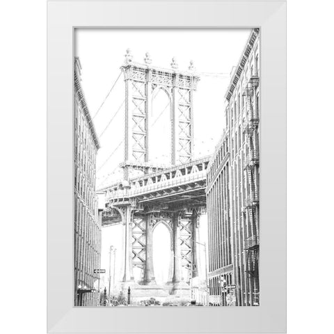 Big Apple White Modern Wood Framed Art Print by Phillip, Jamie