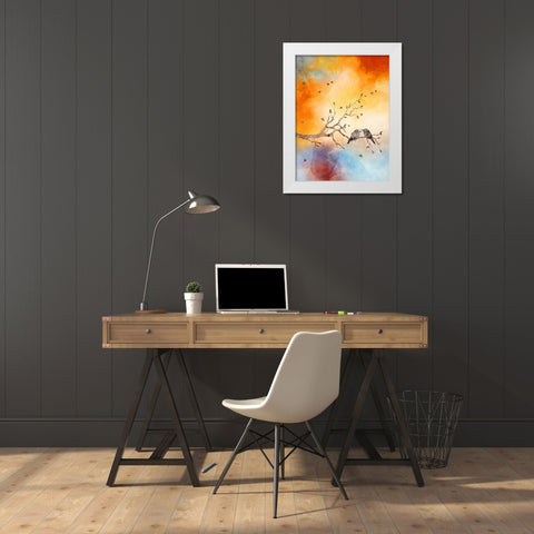 Abstract Bird White Modern Wood Framed Art Print by Phillip, Jamie