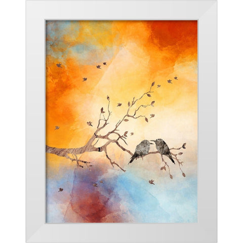 Abstract Bird White Modern Wood Framed Art Print by Phillip, Jamie
