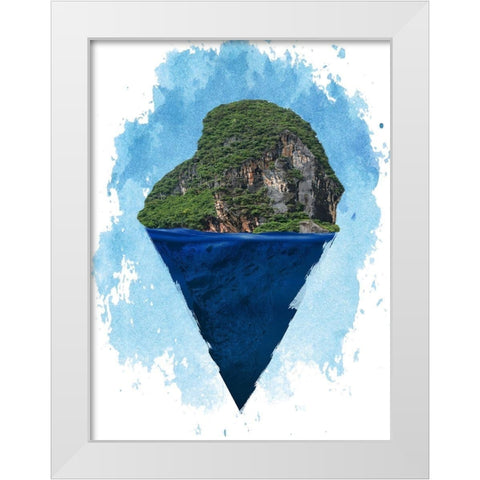 Oceans Deep White Modern Wood Framed Art Print by Phillip, Jamie