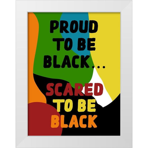 Black Lives White Modern Wood Framed Art Print by Phillip, Jamie