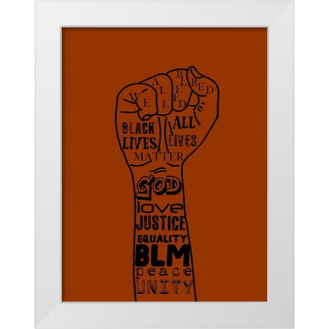 Black Lives White Modern Wood Framed Art Print by Phillip, Jamie