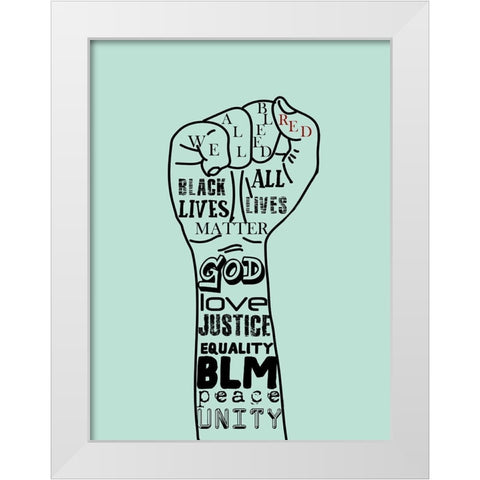 Black Lives Red White Modern Wood Framed Art Print by Phillip, Jamie