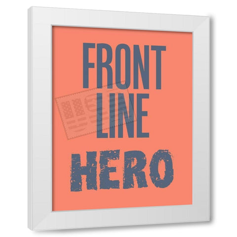 Front Line White Modern Wood Framed Art Print by Phillip, Jamie