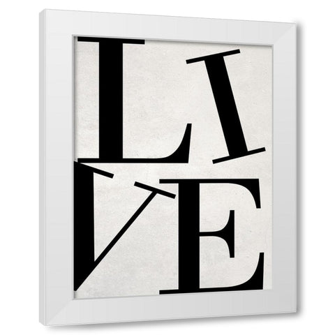 Live White Modern Wood Framed Art Print by Phillip, Jamie