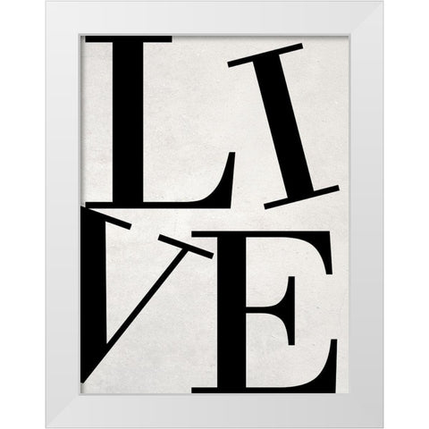 Live White Modern Wood Framed Art Print by Phillip, Jamie