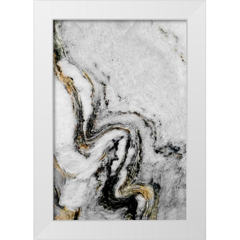 Black And Gold White Modern Wood Framed Art Print by Phillip, Jamie