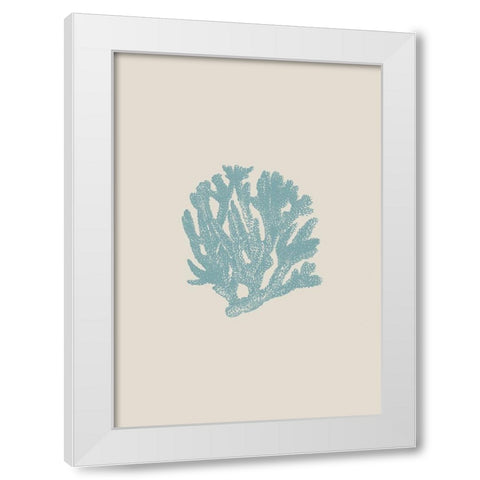 Coral White Modern Wood Framed Art Print by Phillip, Jamie
