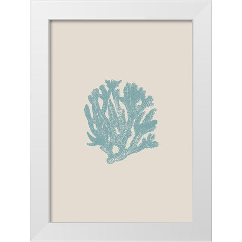 Coral White Modern Wood Framed Art Print by Phillip, Jamie