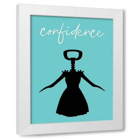 Confidence White Modern Wood Framed Art Print by Phillip, Jamie