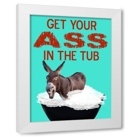 Bath Time White Modern Wood Framed Art Print by Phillip, Jamie