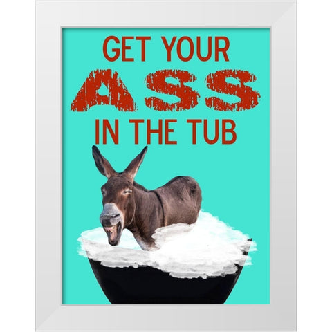 Bath Time White Modern Wood Framed Art Print by Phillip, Jamie