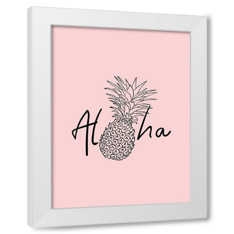 Aloha White Modern Wood Framed Art Print by Phillip, Jamie