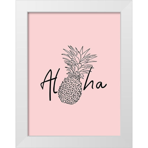 Aloha White Modern Wood Framed Art Print by Phillip, Jamie