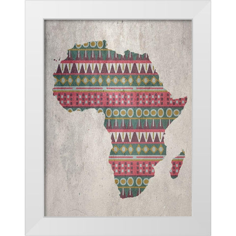 Africa White Modern Wood Framed Art Print by Phillip, Jamie