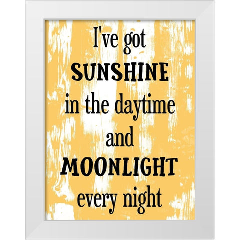 Sunshine White Modern Wood Framed Art Print by Phillip, Jamie