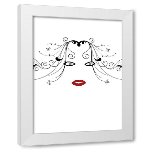 Hey Girl White Modern Wood Framed Art Print by Phillip, Jamie