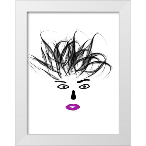 Hey Girl 2 White Modern Wood Framed Art Print by Phillip, Jamie