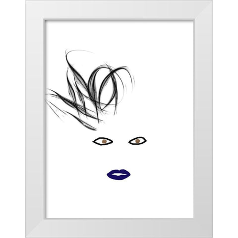Hey Girl 5 White Modern Wood Framed Art Print by Phillip, Jamie