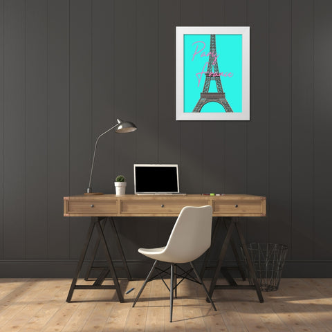 Paris White Modern Wood Framed Art Print by Phillip, Jamie