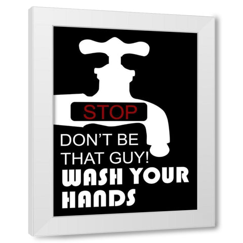 Bathroom White Modern Wood Framed Art Print by Phillip, Jamie