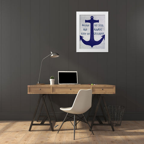 Anchor 2 White Modern Wood Framed Art Print by Phillip, Jamie