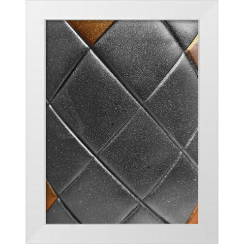 Black Gold White Modern Wood Framed Art Print by Phillip, Jamie