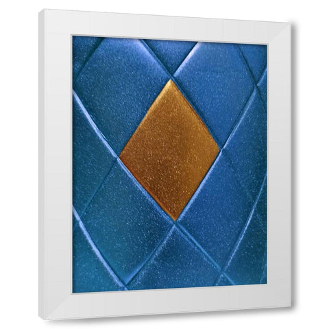 Blue Gold White Modern Wood Framed Art Print by Phillip, Jamie