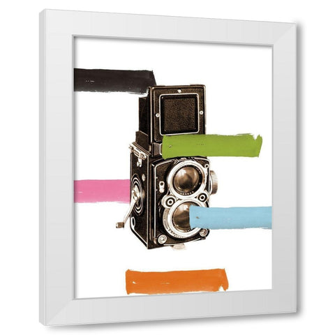 Retro Snap White Modern Wood Framed Art Print by Phillip, Jamie
