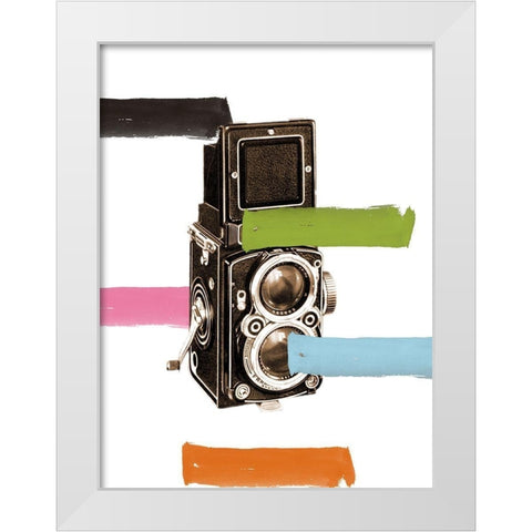 Retro Snap White Modern Wood Framed Art Print by Phillip, Jamie